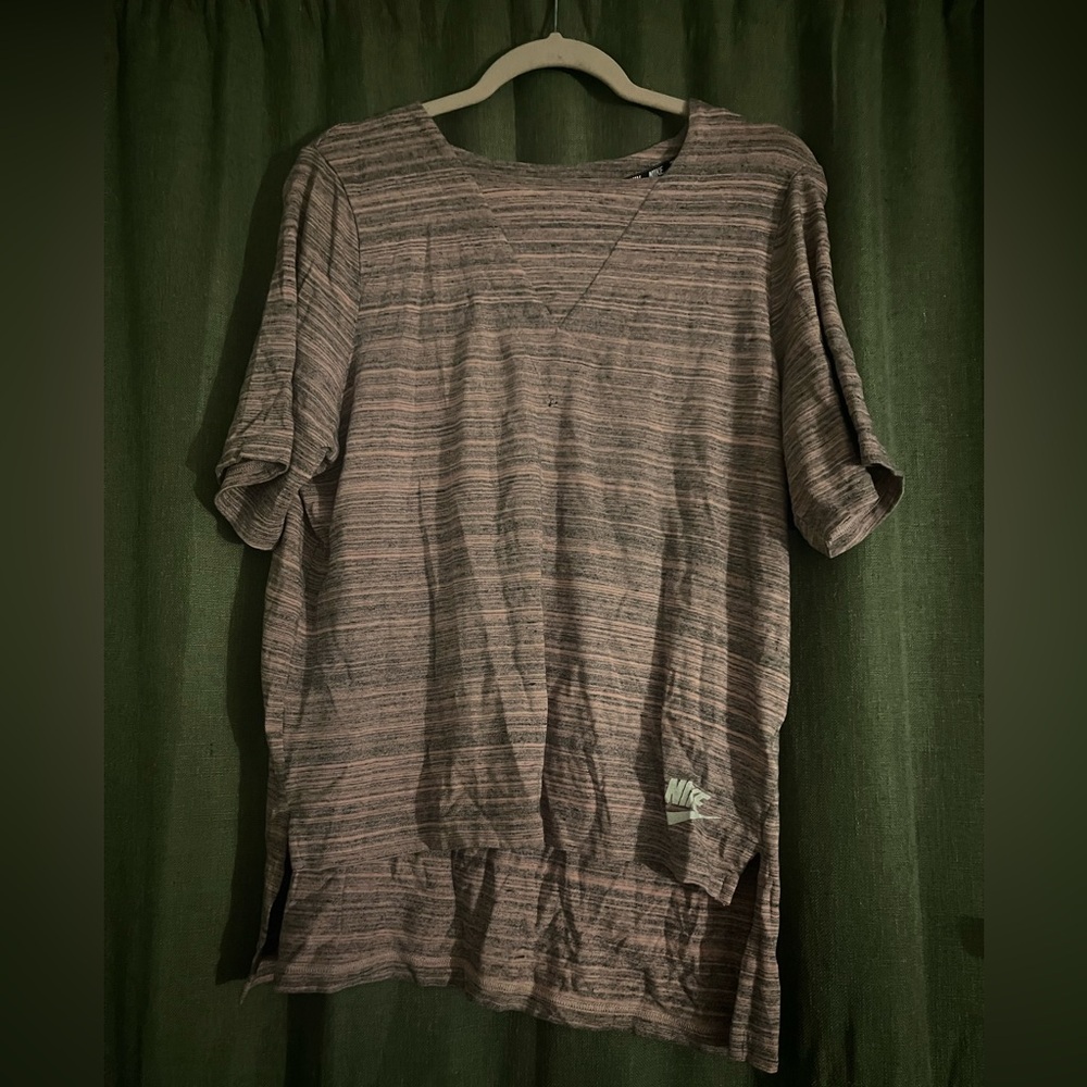 Nike Heathered Pink and Gray Tee